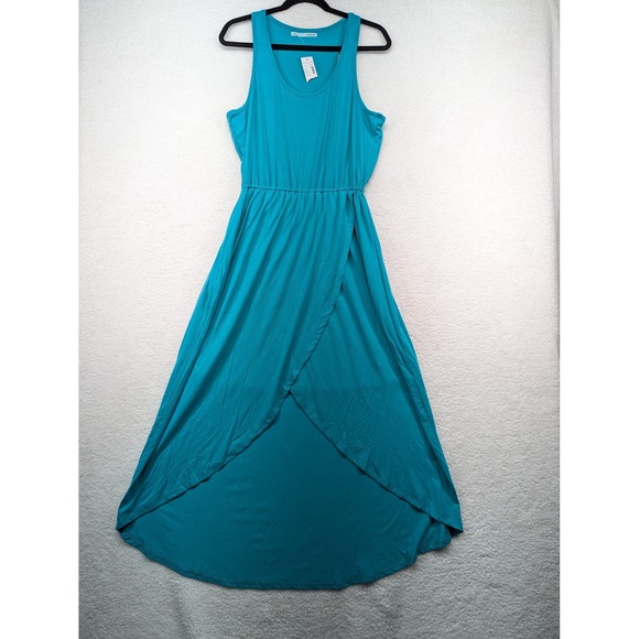Maurices Dresses & Skirts - Maurices Turquoise Blue Sleeveless Maxi Dress Wrap Skirt Elastic‎ Waist Size L